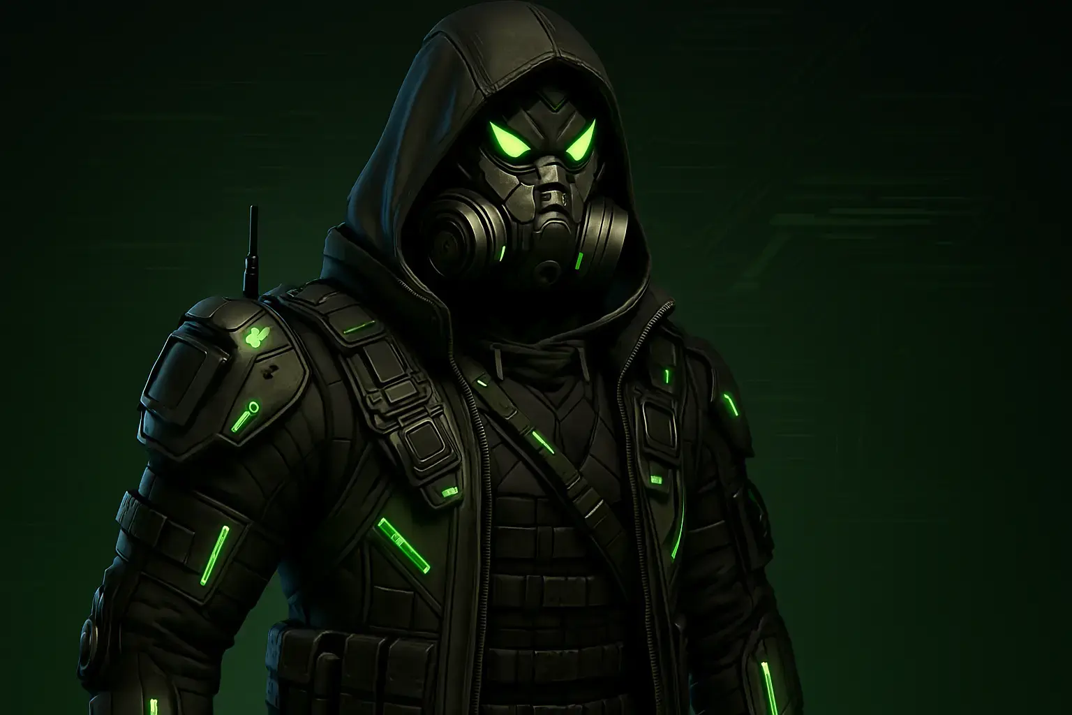 fortnite style neon, metallic, tech-wear, high-tech fashion
