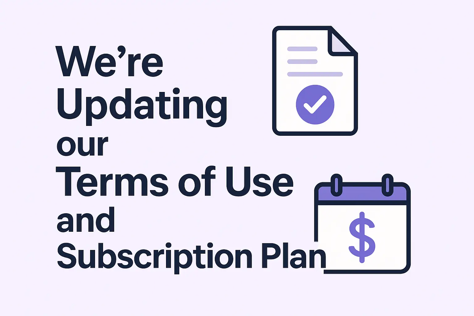 Revised Terms of Use & Subscription Plans 썸네일